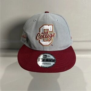 NWT College Of Charleston Cougars New Era 9Fifty SnapBack Hat Cap Gray Red NCAA